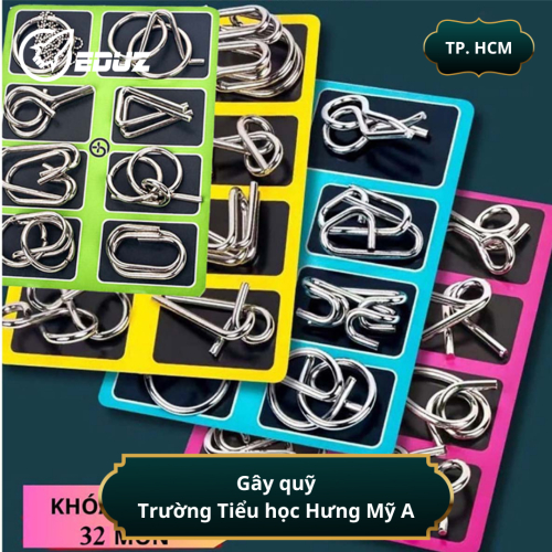 Móc Khóa IQ Iron Puzzles Tháo Sắt Khắc Nhập Khắc Xuất Tháo Lắp