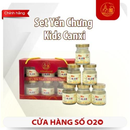 Set Yến Chưng Kids Canxi 6 Hũ
