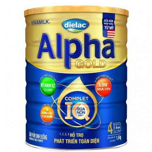 Sữa Bột Dielac Alpha Gold 4 Lon 1.4kg (2-6 Tuổi)